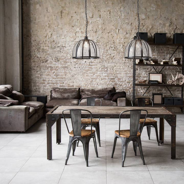 14.5"W Brahms Black Pendant Light with Glass & Metal Shade for wholesale by River of Goods