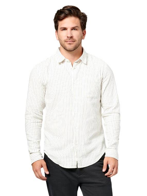 Woven Cotton Shirt With Stripe for wholesale by TAGS