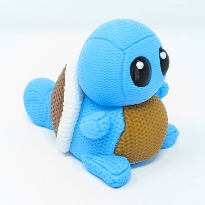 Squirtle Knit Style Figurine for wholesale by Giant Turtle Creations