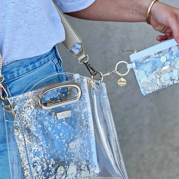 Packed Party - Wholesale Keychain - Women's - Good As Gold Confetti Mini Wallet Keychain3