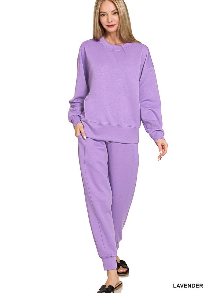 42POPS - Wholesale Lounge Set - Women's - ',._ Scuba Crewneck Pullover & Joggers 2 PC Set SI-2691015