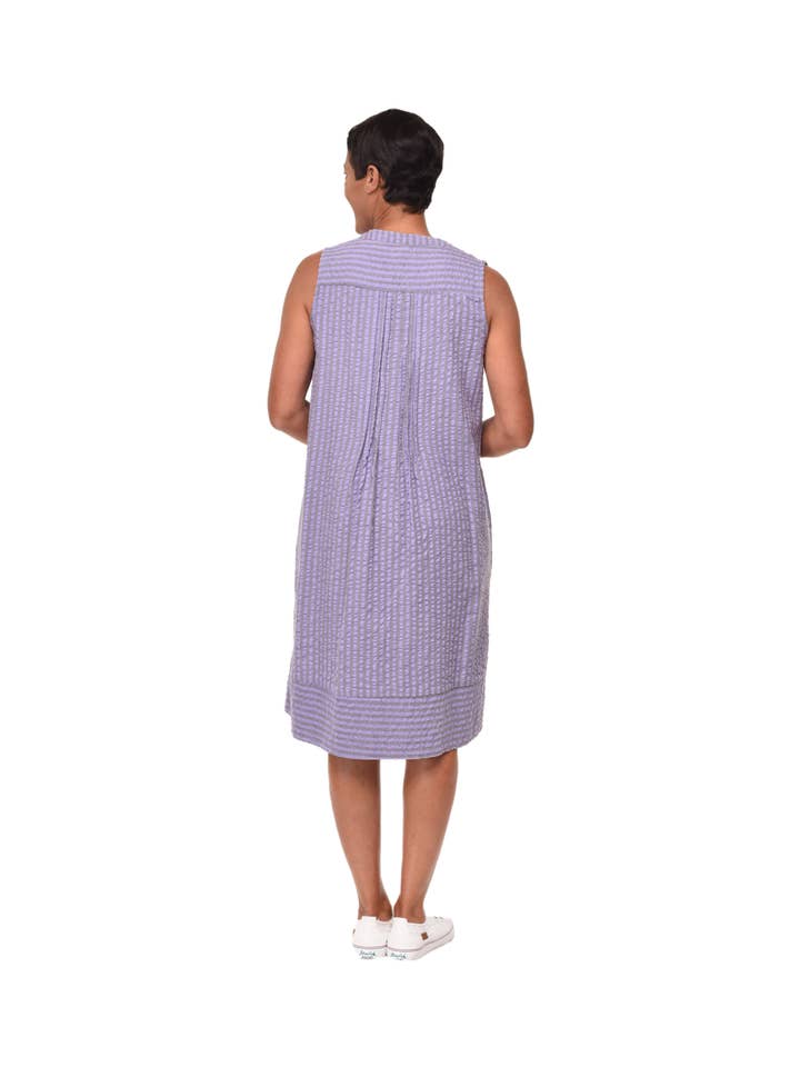 Tulip Clothing - Wholesale Dress - Women's - CV147 Jennings Dress in Sully Seersucker Stripe