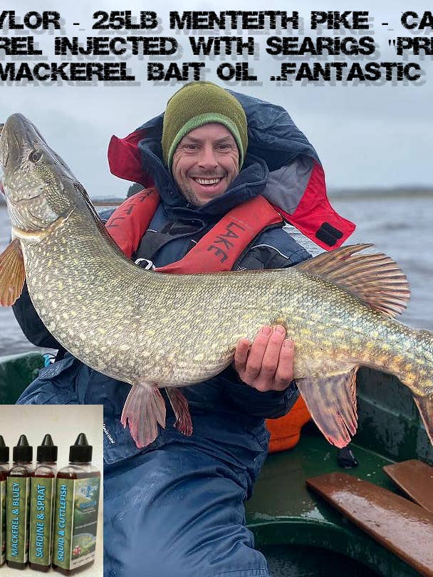 Pike Fishing "Blood Red" Natural Bait Oils - 10 Flavours for wholesale by SEARIGS UK LTD