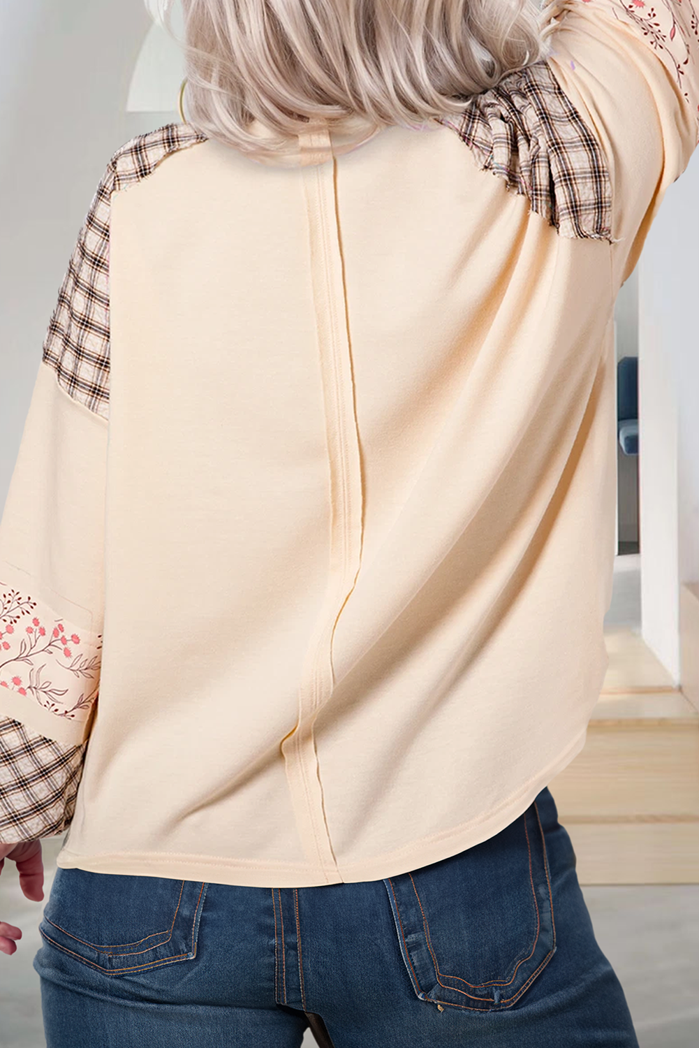 66DISCO - Wholesale Knit Top - Women's - Floral Heart Plaid Graphic Wide Valentine's Day Top (S-3XL)1