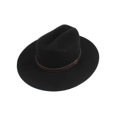 Jeanne Simmons Accessories - Wholesale Cowboy Hat - Women's - Cowboy Flat Brim 100%Wool Felt Cowboy 7104 Hat Winter