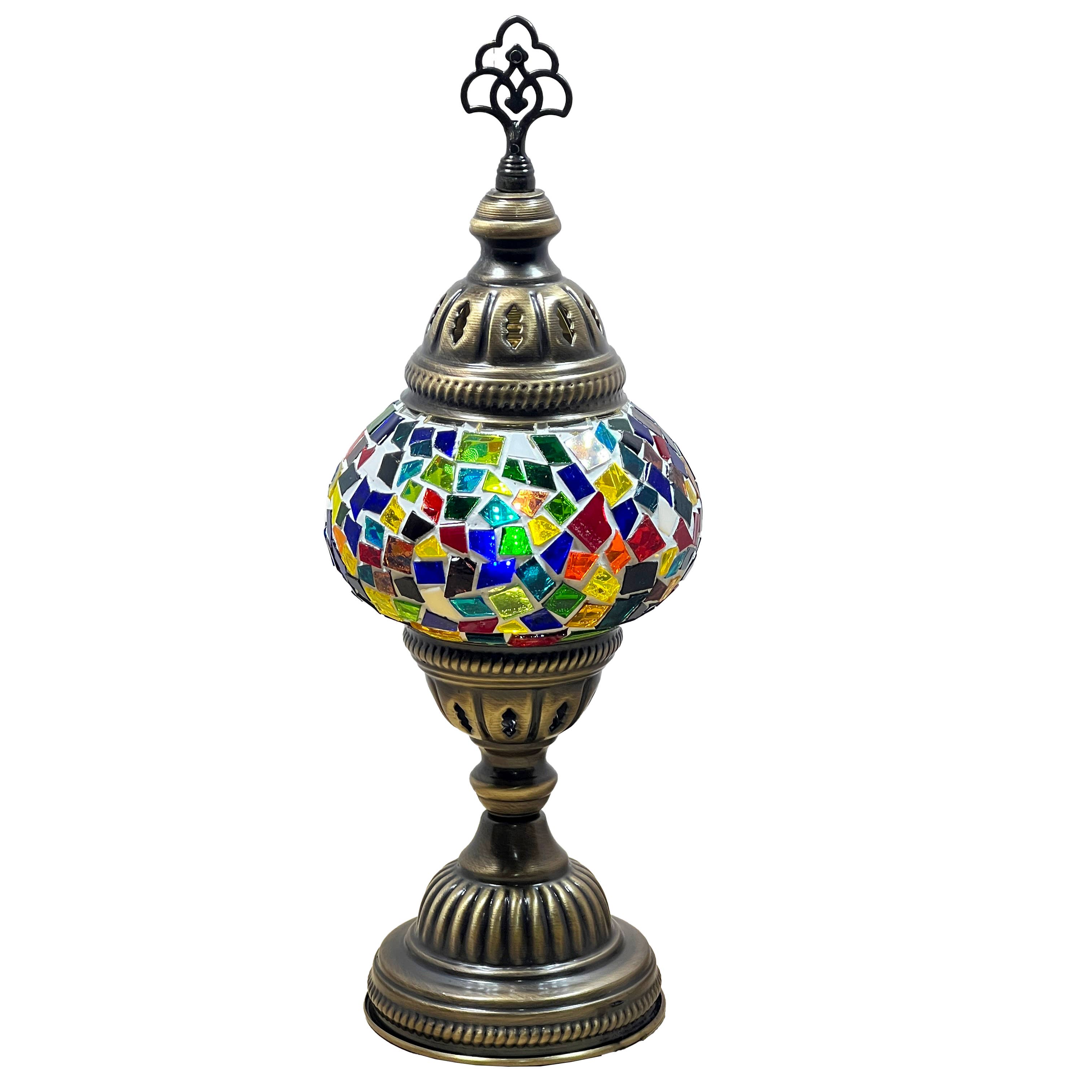 Gypsy Soul - Wholesale Accent/Desk Lamp - Handmade Mosaic Turkish Table lamp 6" Glass Globe - 6 Lamps1