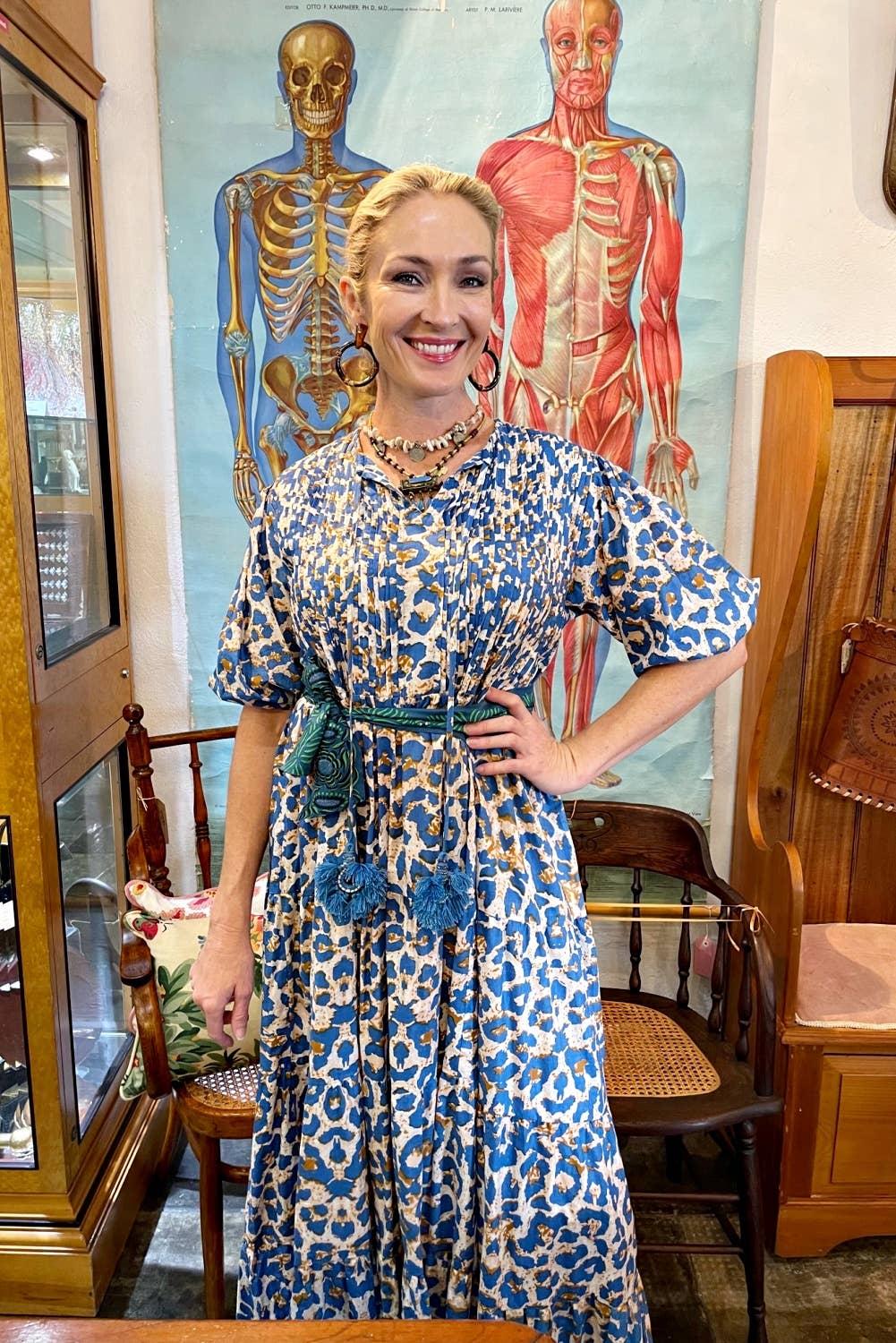 Roselle - Wholesale Dress – Women's - ROSELLE HALCYON DRESS BLUE LEO7