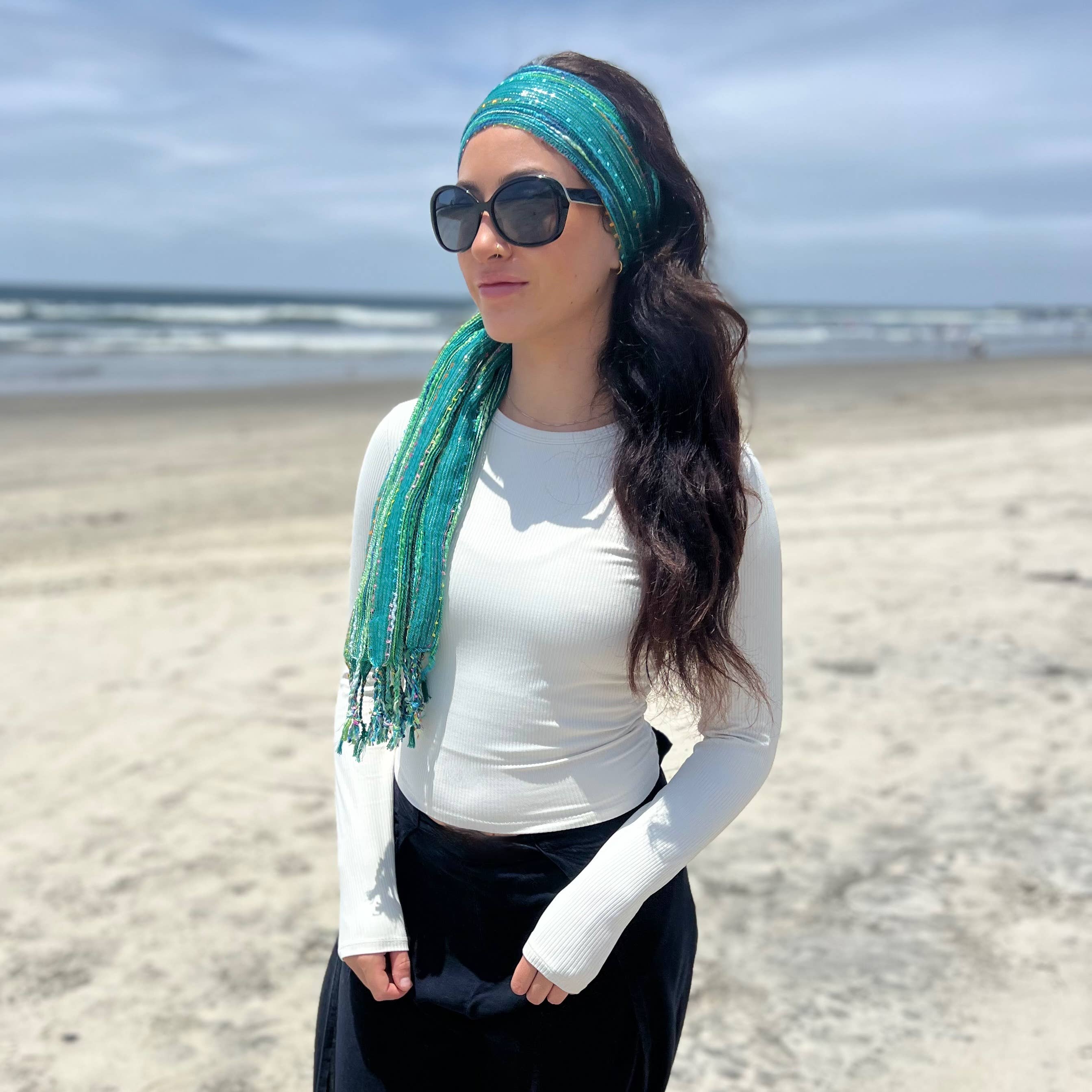 Humble Hilo – wholesale Scarf – Women's – Humble Hilo Multicolored Thread Artisan Scarf33