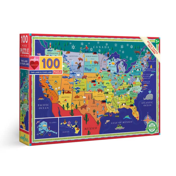 eeBoo - Wholesale Puzzle - Kids - This Land is Your Land 100 Piece Puzzle