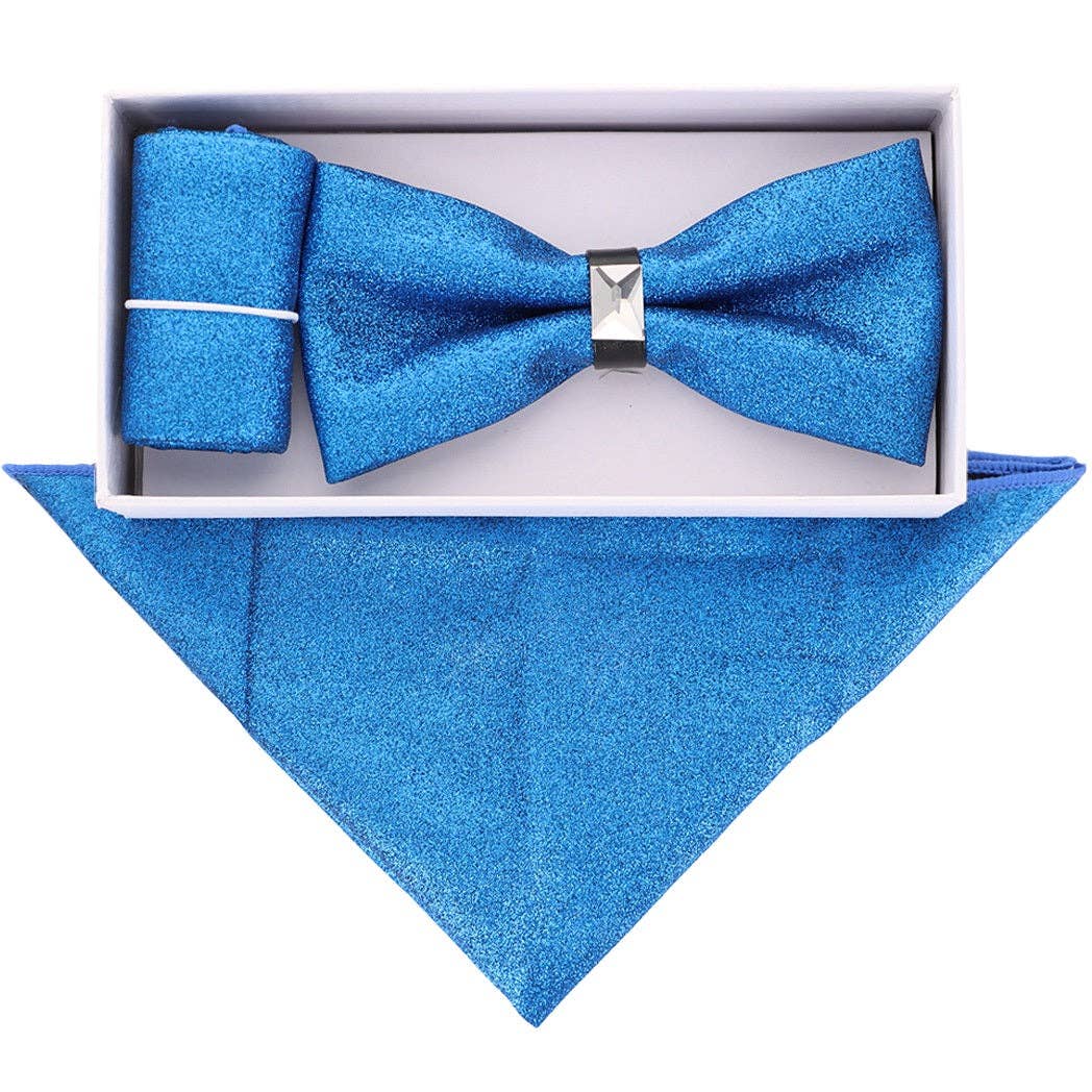 Dubal Brothers - Wholesale Bow Tie - Men's - VITTORIO FARINA Rhinestone Bowtie & Pocket Square by Classy Cufflinks15