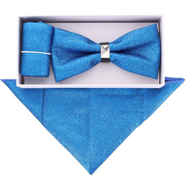 Dubal Brothers - Wholesale Bow Tie - Men's - VITTORIO FARINA Rhinestone Bowtie & Pocket Square by Classy Cufflinks15