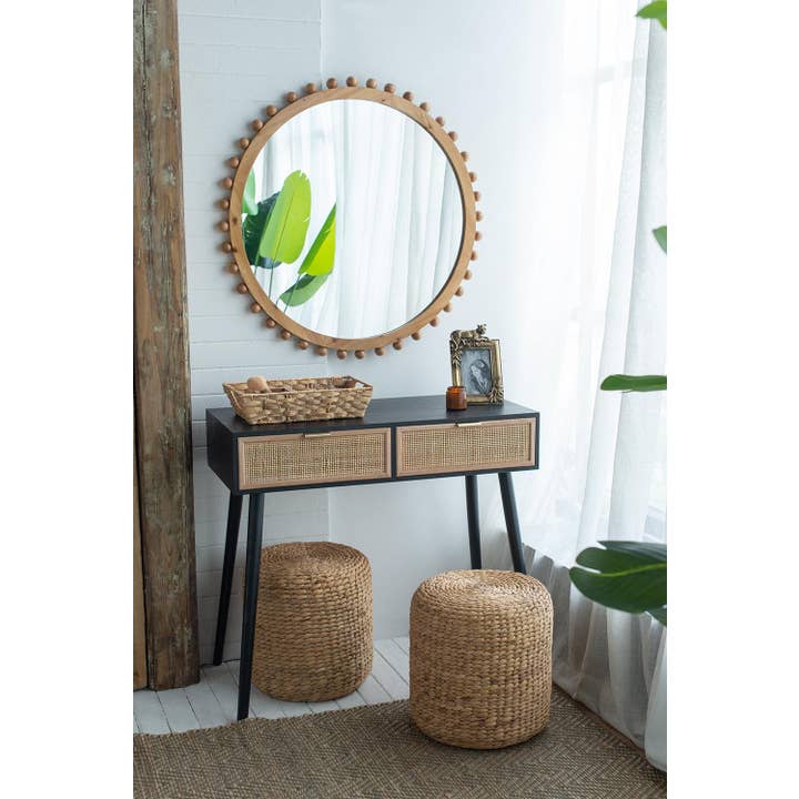 A&B Home Group Inc. - Wholesale Stool - D14.5x14.5" Water Hyacinth Stool 1EA/CTN15