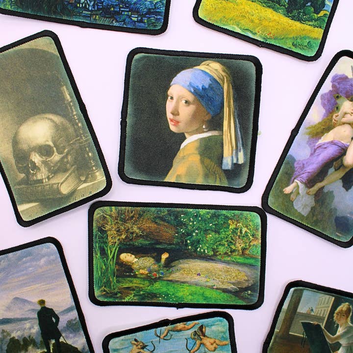 Mini chefs-d'œuvre – Ensemble complet de 8 patchs thermocollants | Art classique pour la vente par Second Star Society