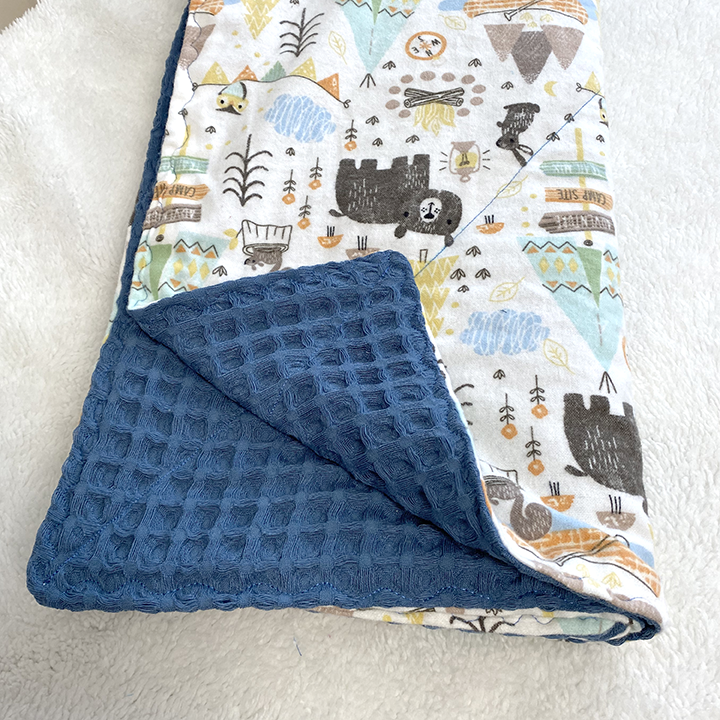Wetona’s Handmade - Wholesale Bedding Blanket - Kids & Baby - Camping Bear Waffle Blanket3