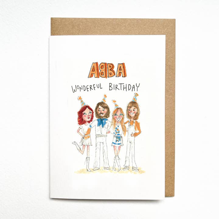 Abba wonderful birthday for wholesale by Well Drawn