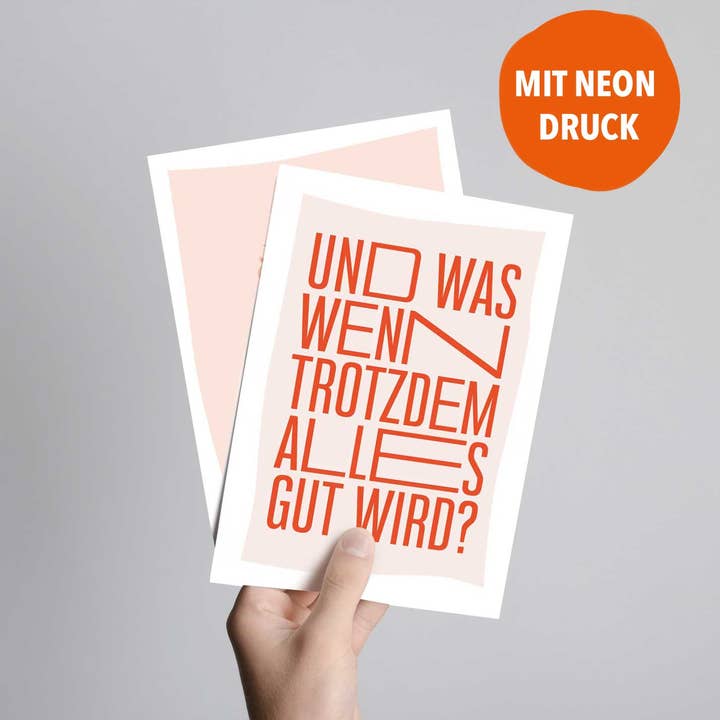 Fritzante – Großhandel Postkarten – Postkarte, Und was, wenn trotzdem alles gut wird?