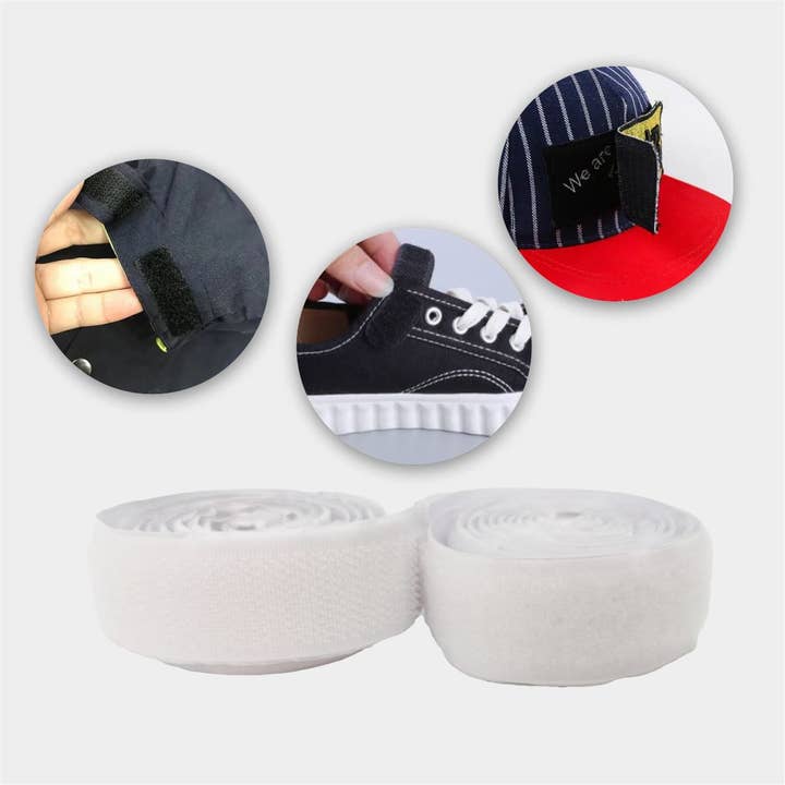 Max-Link Solutions Ltd - Wholesale Craft Supplies - Darnn Stick On Hook & Loop Tape White, No Sew Hook & Loop4