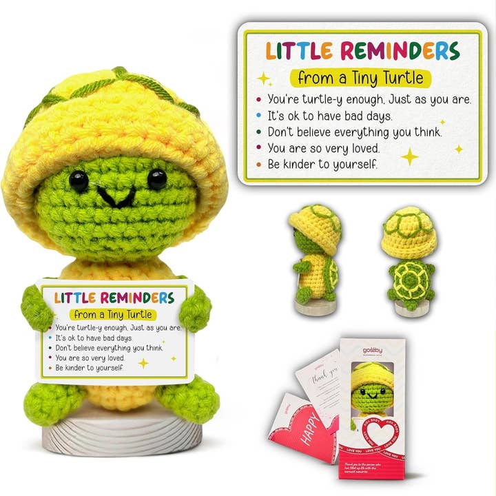 Gossby Turtle Crochet - Little Reminders from Tiny Turtle for wholesale by Gossby