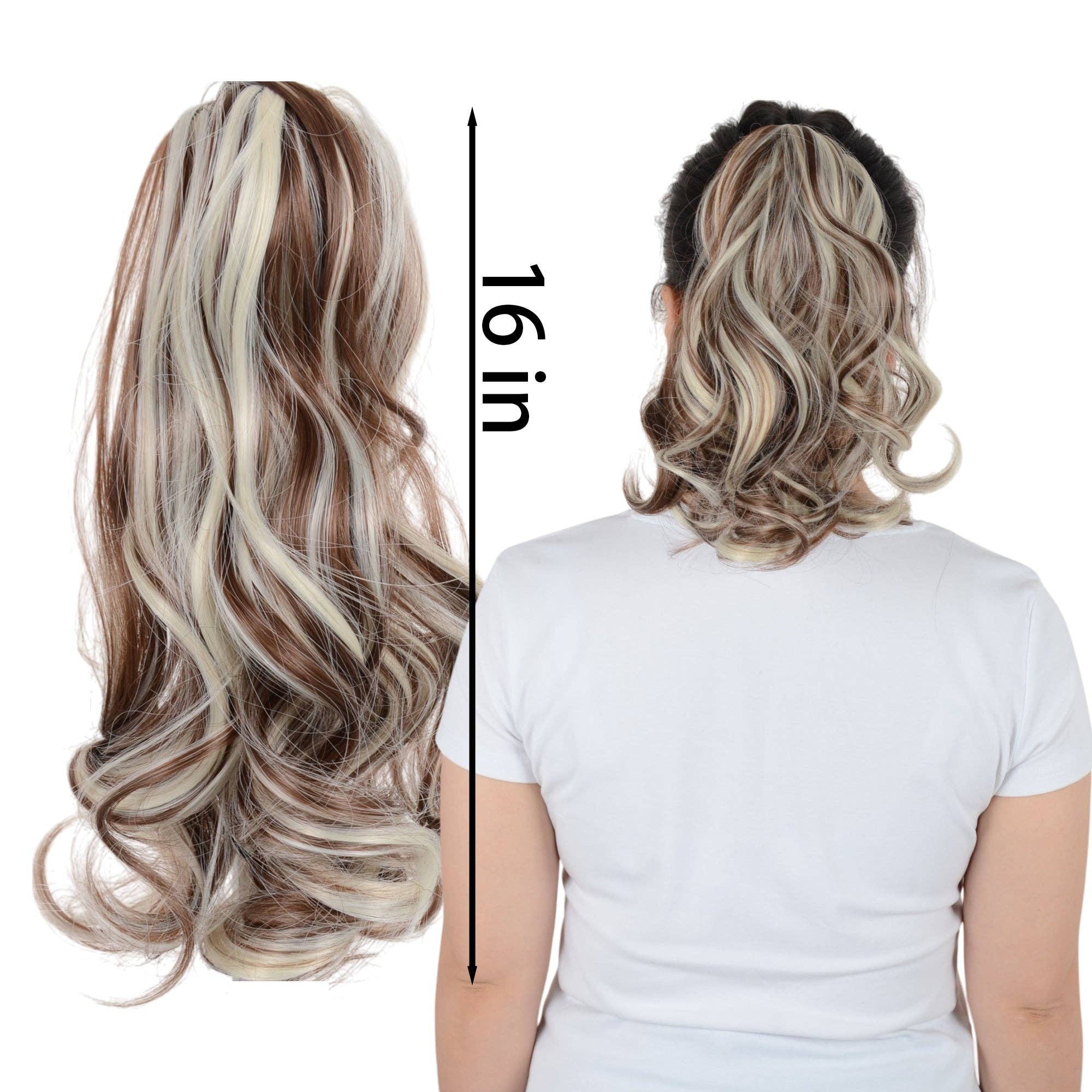 AK Brand - Wholesale Hair Extensions - Claw Clip Curly Ponytail Extension 9" Synthetic Hairpiece5