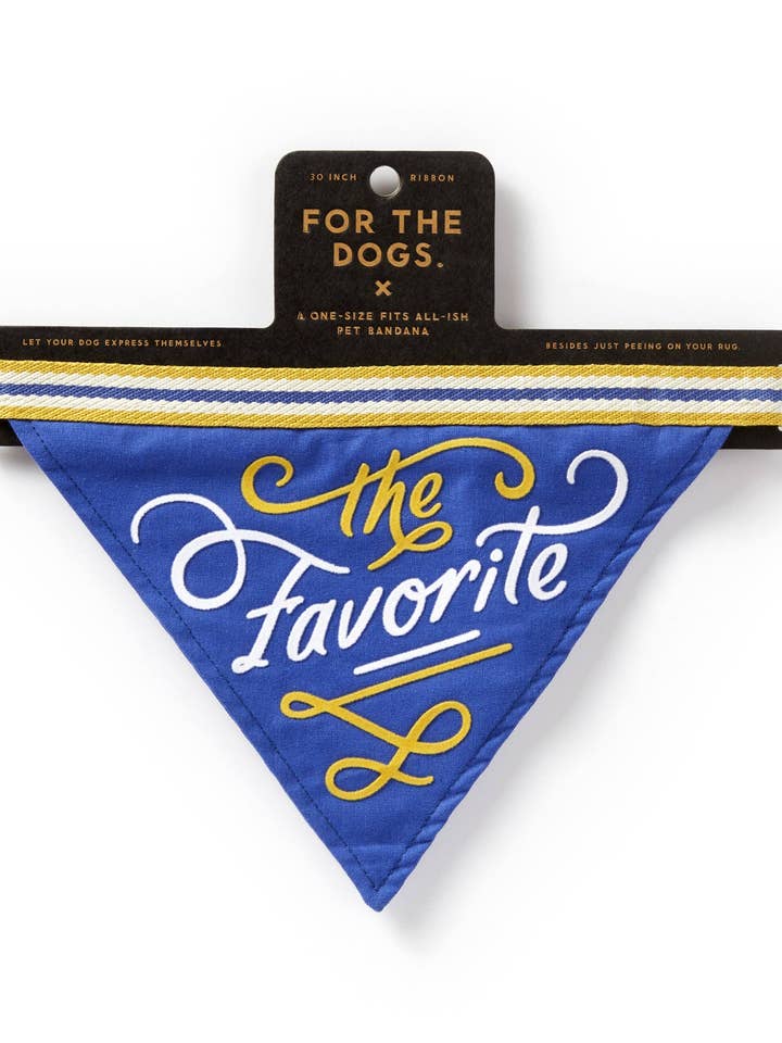 Brass Monkey The Favorite Dog Bandana for wholesale by Chronicle Books