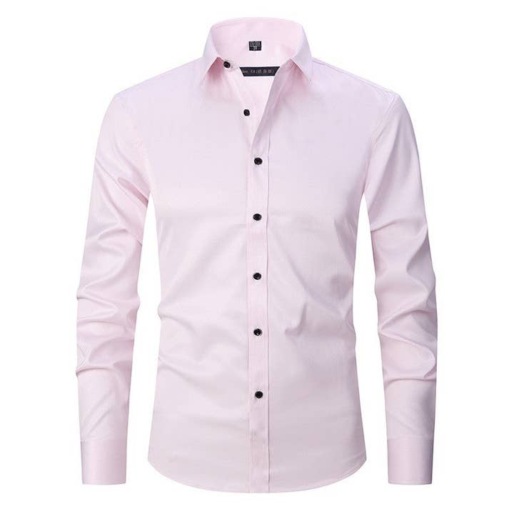 Sheer Trend – wholesale Skjortor – Herr – Stilren figursydd enfärgad skjorta