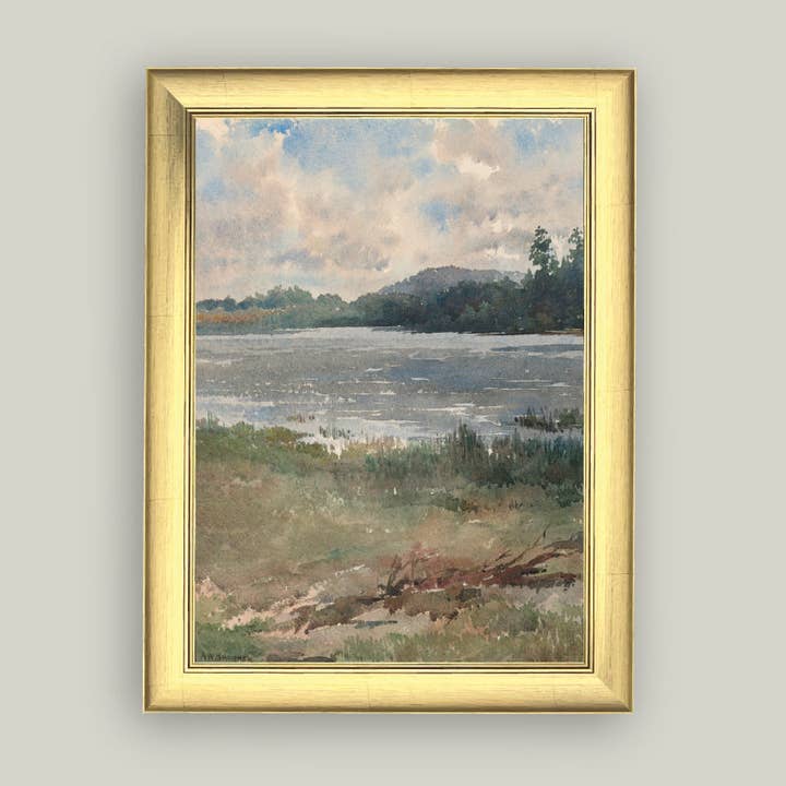 Petal Lane Home - Vendita all'ingrosso Stampa artistica - Arte Antica Incorniciata Paesaggio Lacustre3