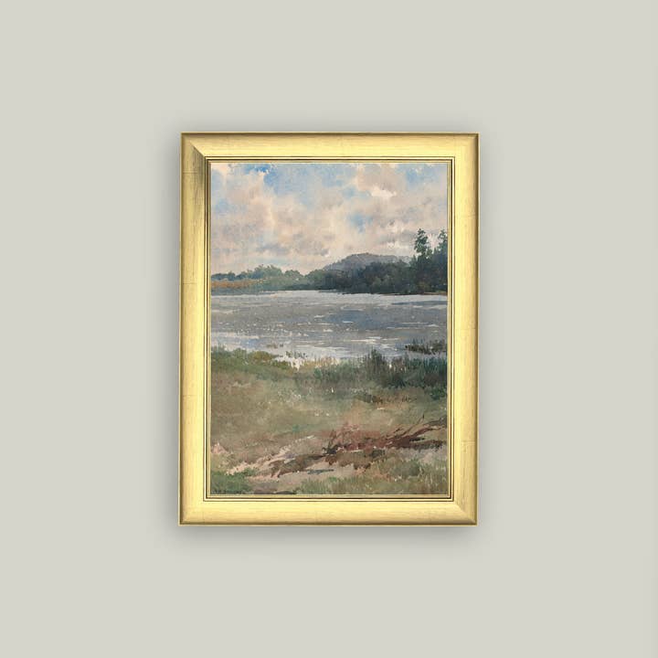Petal Lane Home - Wholesale Art Print - Lakeside Landscape