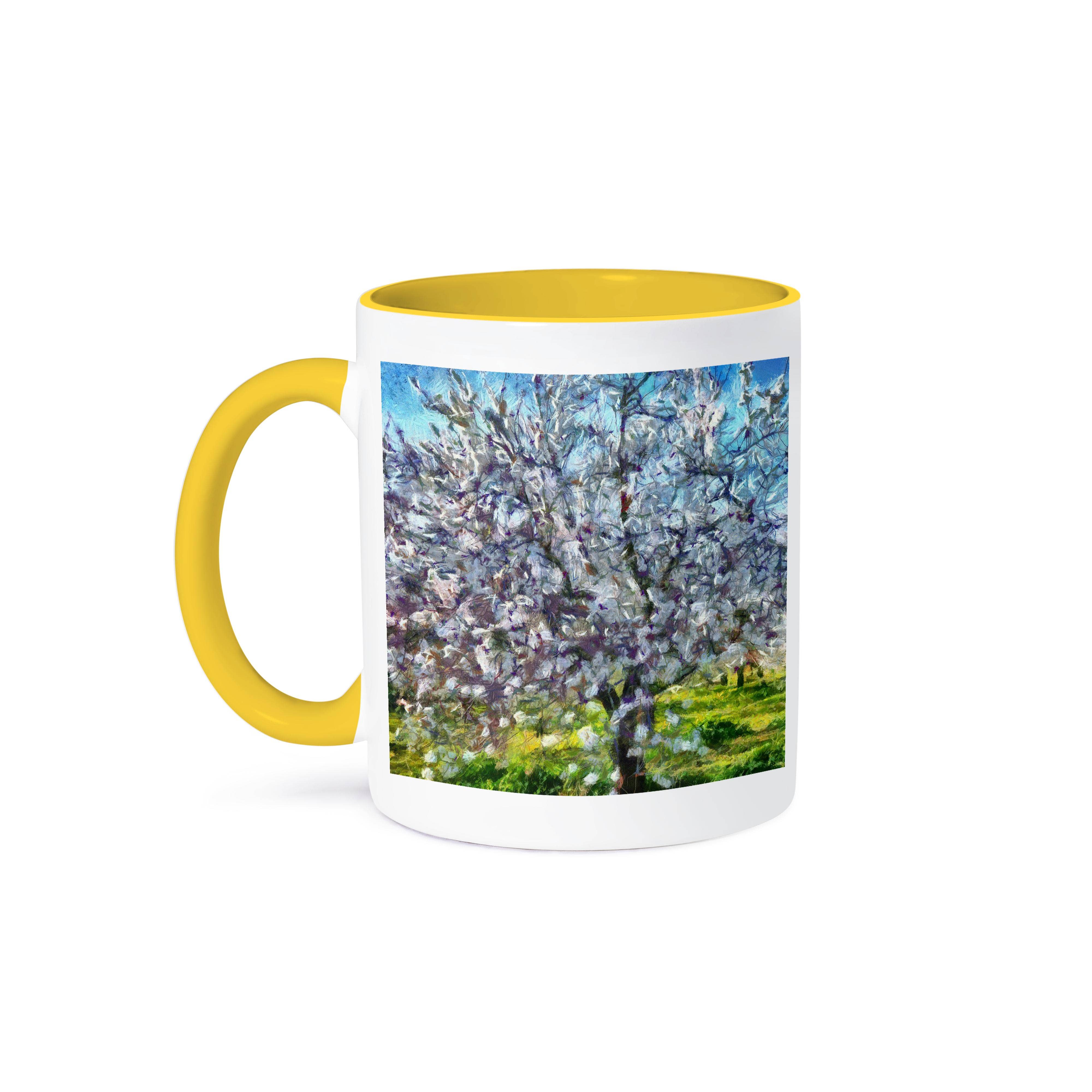 3dRose - Wholesale Coffee Mug - 3dRose, Almond Blossom Dot Art Painting, Mug0