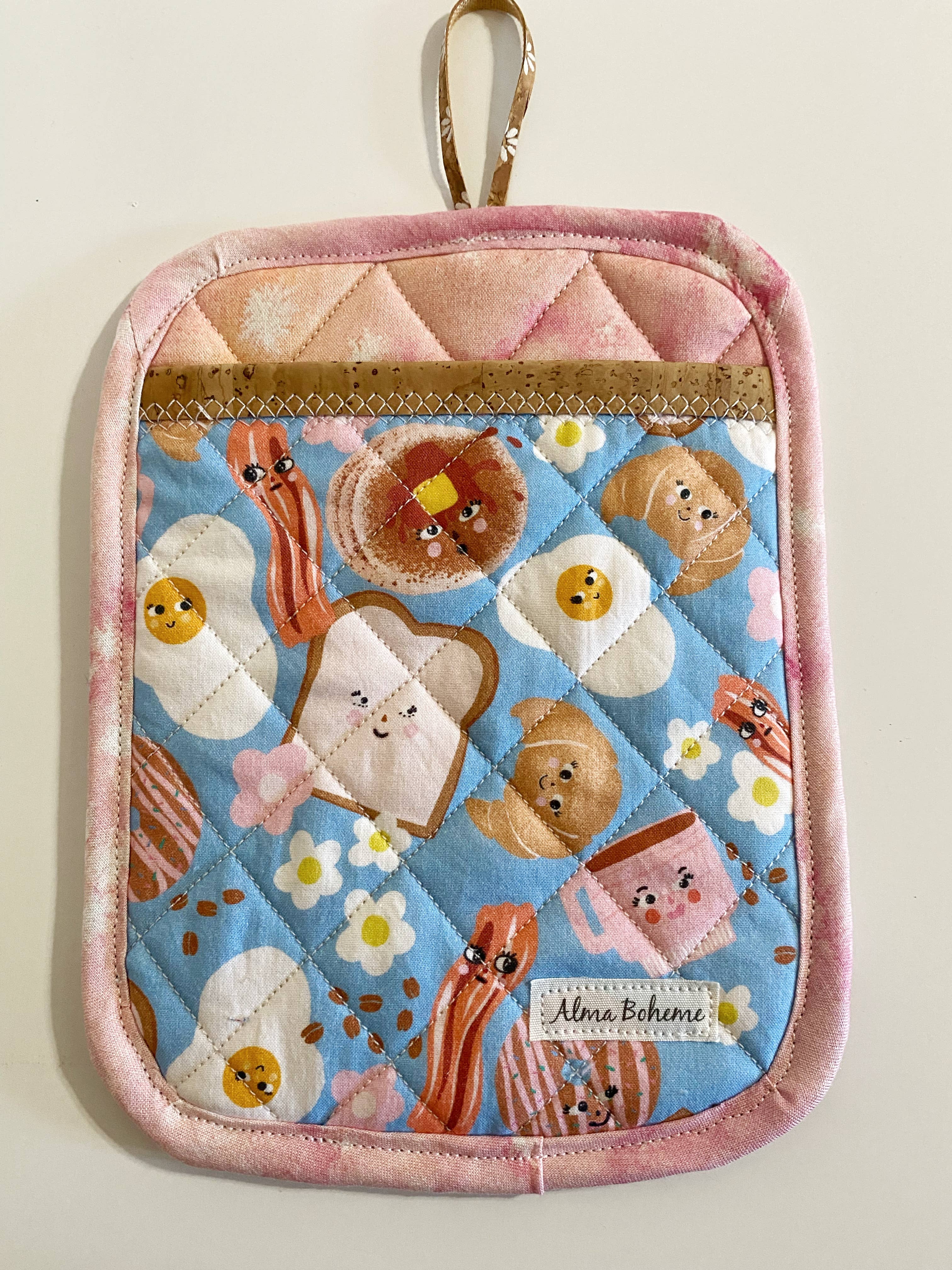 Alma Boheme Handmade - Wholesale Ovenwant/pothouder - Duurzame pannenlap van kurk en katoen met zakje19