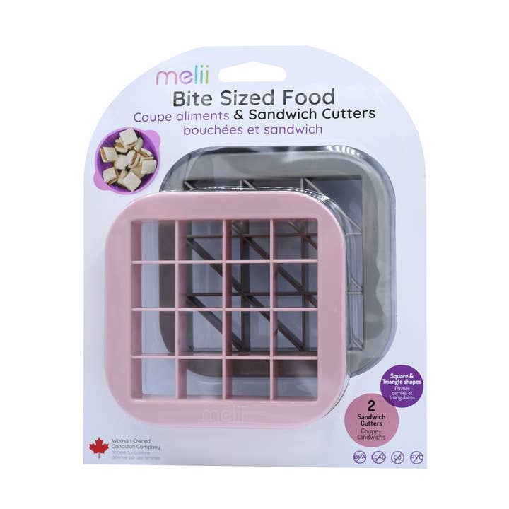 melii - Wholesale Kitchen Tool/Gadget - Bite Sized Food & Sandwich Cutter Two Pack-Square & Triangle0