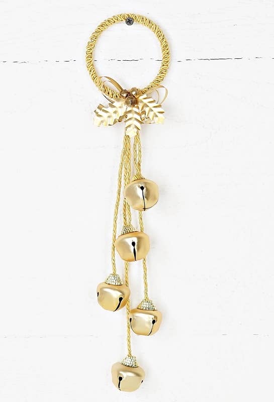 Holiday Depot Inc. - Wholesale Ornament - M2740- 13inL Galvanized Bell Bow-GD-1