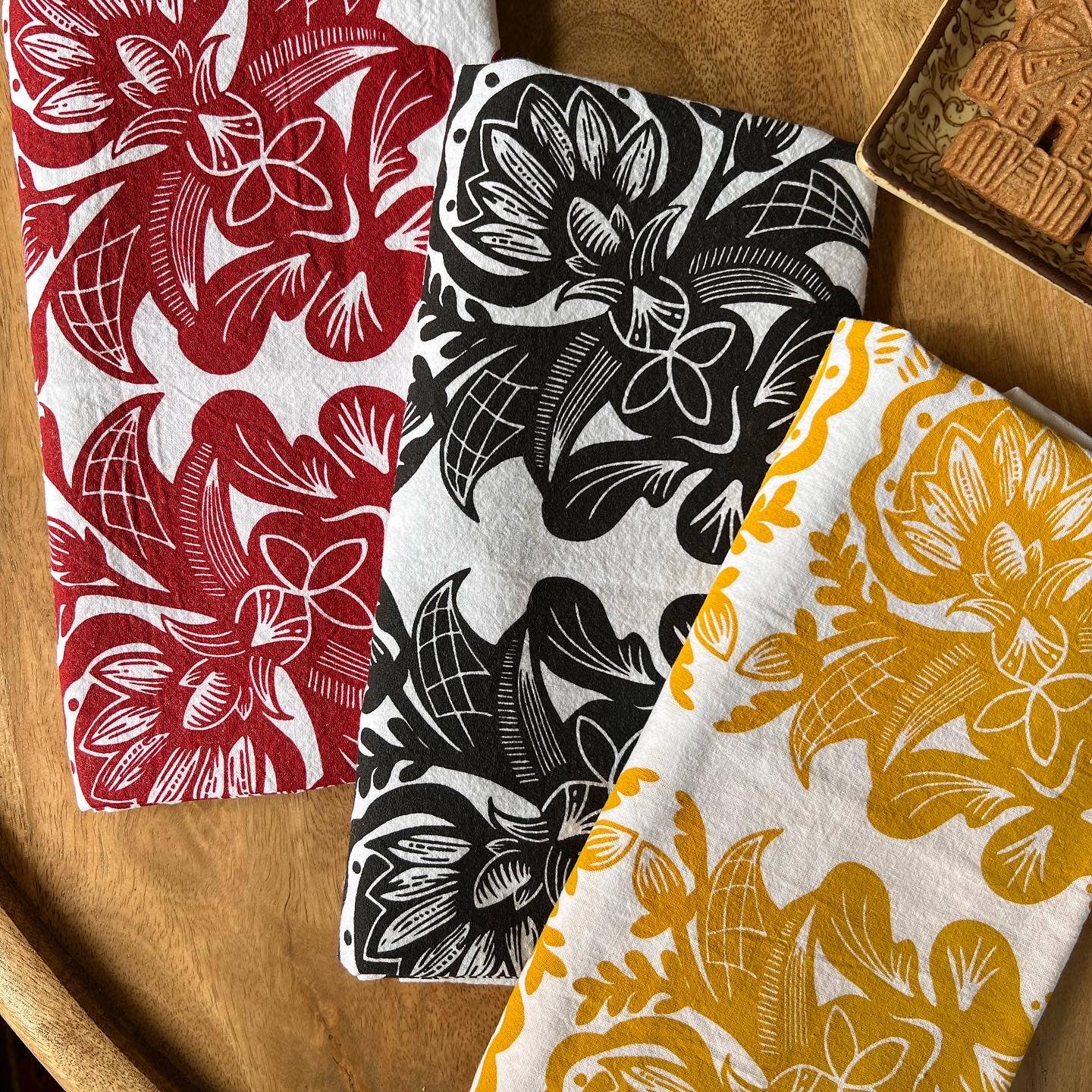 Follysome Prints - Wholesale Tea Towel - Rosemaling Art Cotton Tea Towel5