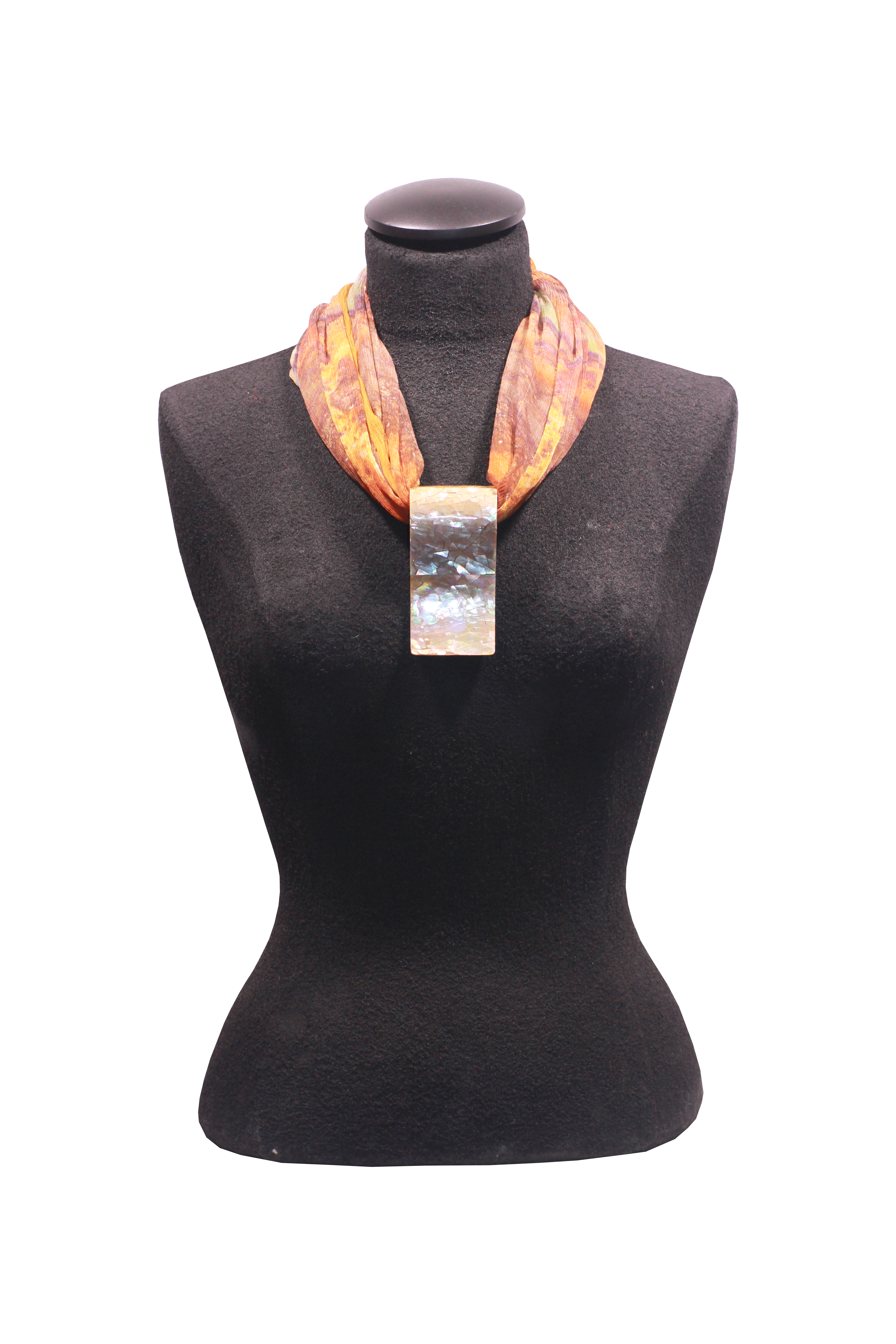 Anne B. Accessories - Vente Écharpe – femme - Écharpe, pendentif, écharpe, anneau, boucle en nacre, 100 cm x 4,75 cm6