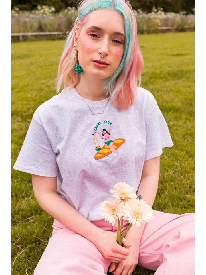 Limpet Store - Wholesale T-Shirt - Women's - Carbs Club Embroidered T-Shirt
