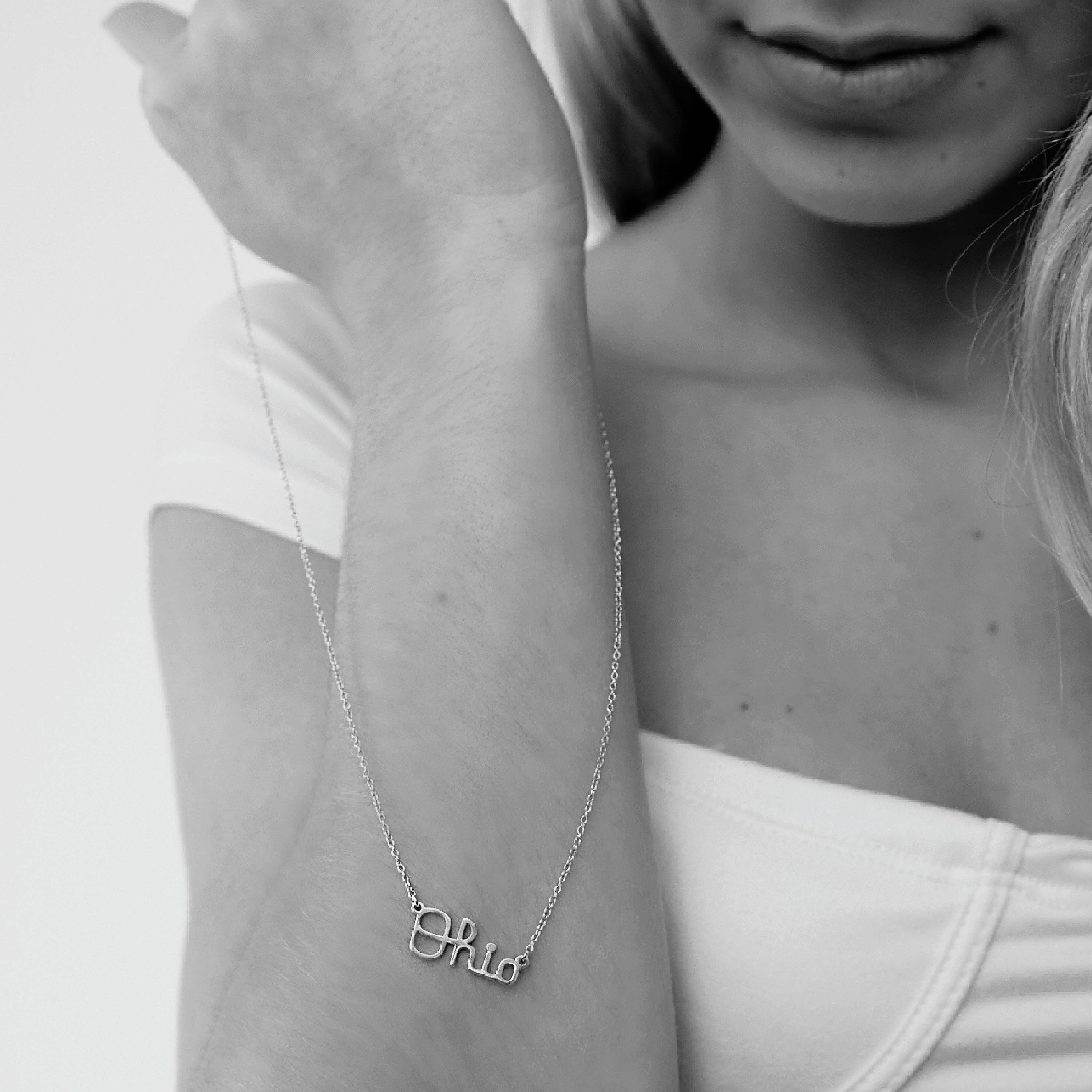 Stone Armory - Wholesale Pendant/Charm Necklace - Ohio State Script Ohio Necklace - Stainless Steel3