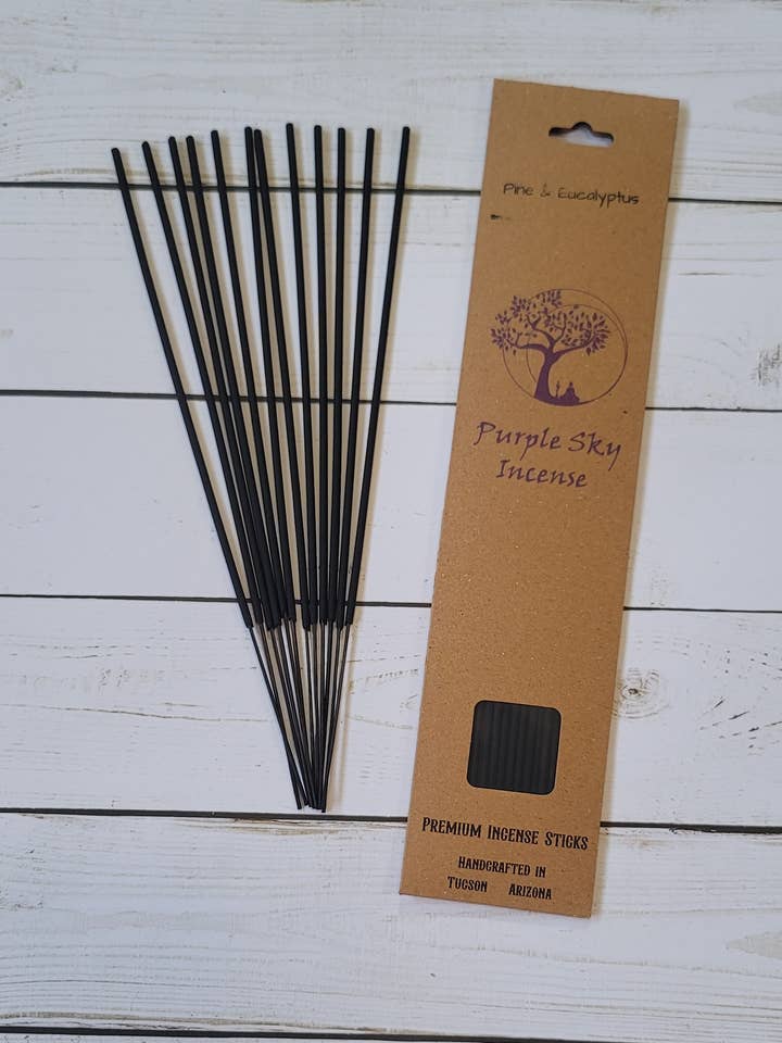 Pine & Eucalyptus ~ Natural Incense Sticks ~ 12 Sticks for wholesale by Purple Sky Incense