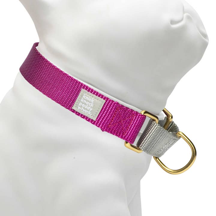 Magenta & Silver Martingal för wholesale av Knick Knack Paddywhack Dog Gear