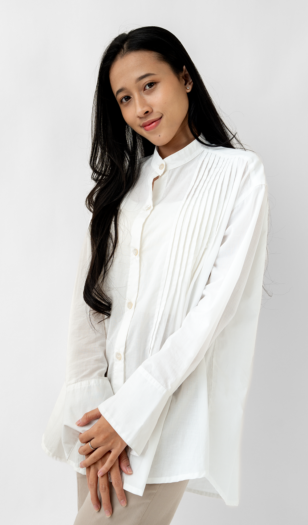 Balizen Direct from Bali - Wholesale Overhemd met knopen - Dames - UITVERKOOP | Organisch Ruffle Shirt Katoen | Wit2