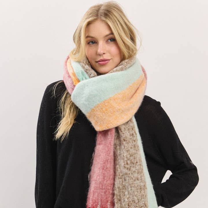 MiMi Wholesale - Wholesale Scarf - Women's - MS0452 Solid Brushed Fringe Scarf7