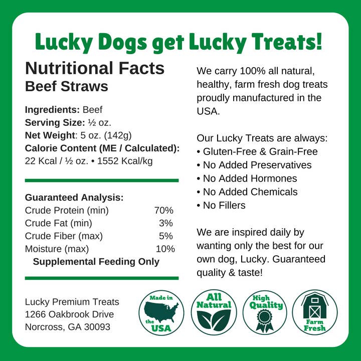 Lucky Premium Treats - Wholesale Pet Treats - Dog - Beef Jerky Straws - Bulk per lb4