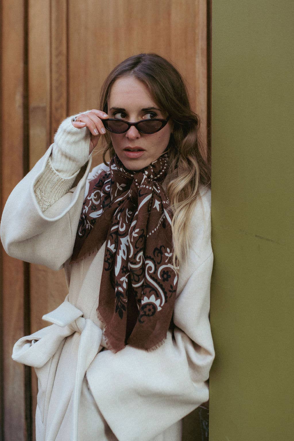 Maison Lecomte Flament - Venta al por mayor Bufanda - Mujer - Bandana Choco LS2