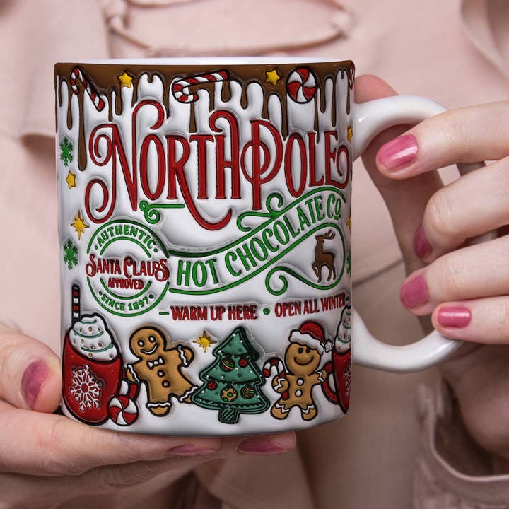 Christmas North Pole Hot Cocoa Mug, Christmas Mug for wholesale by NVC Ecommerce LLC