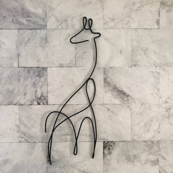 Wonder Wire Design – Großhandel 3D-Wandkunst – Giraffen-Wandbild | Drahtwandkunst | Giraffen-Wanddekor | Wanddekor | Giraffen-Dekor | Draht-Löwe | Safari Kinderzimmer Deko | Giraffen-Wandbehang