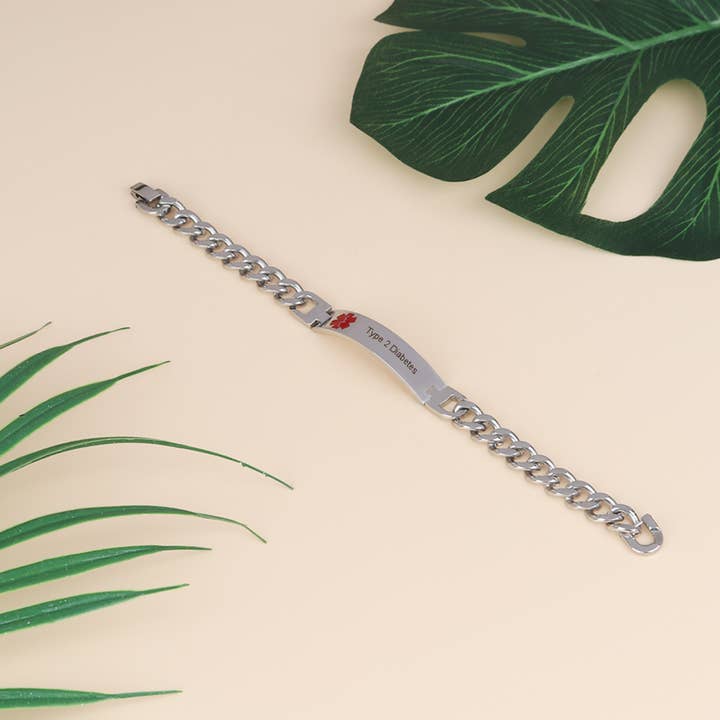 Anavia - Wholesale Link & Chain Bracelet - Medical ID Alert Bracelet - Personalized Emergency Jewelry