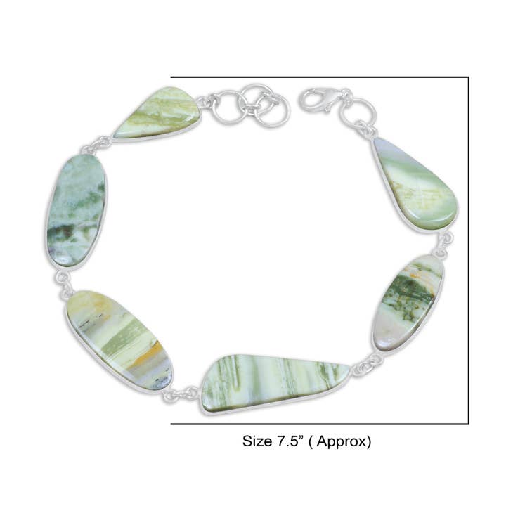 Handmade Jewels - Wholesale Link & Chain Bracelet - Serpentine link bracelet - Silver-Plated, Adjustable, Minimalist Design