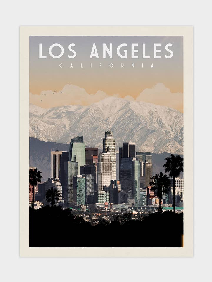 Los Angeles, Californie - Impression de voyage vintage pour la vente par Vintaprints