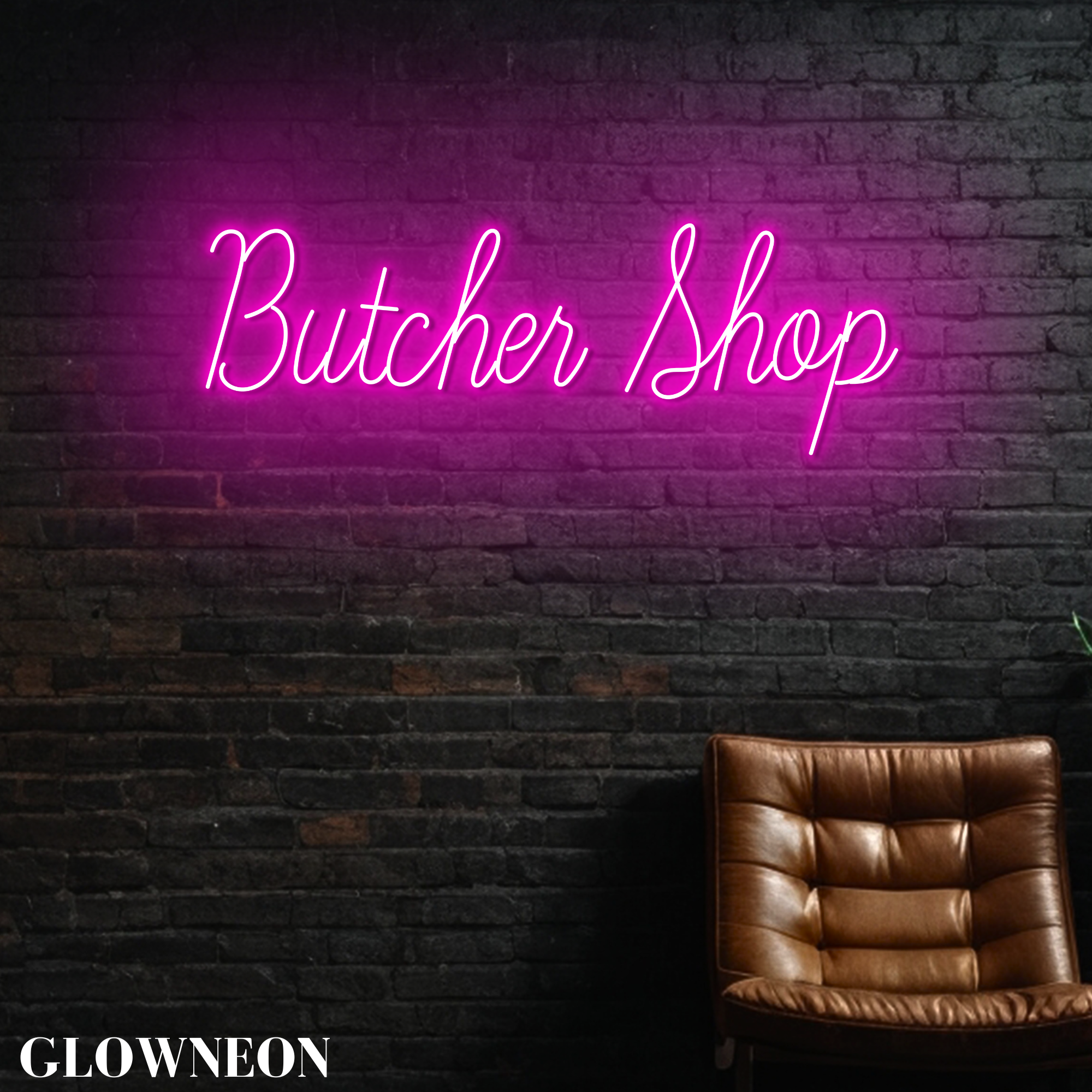 Glow Neon - Wholesale Neon Sign - Butcher Shop Wall Neon Light, Butcher Meat Shop Led Light Up1