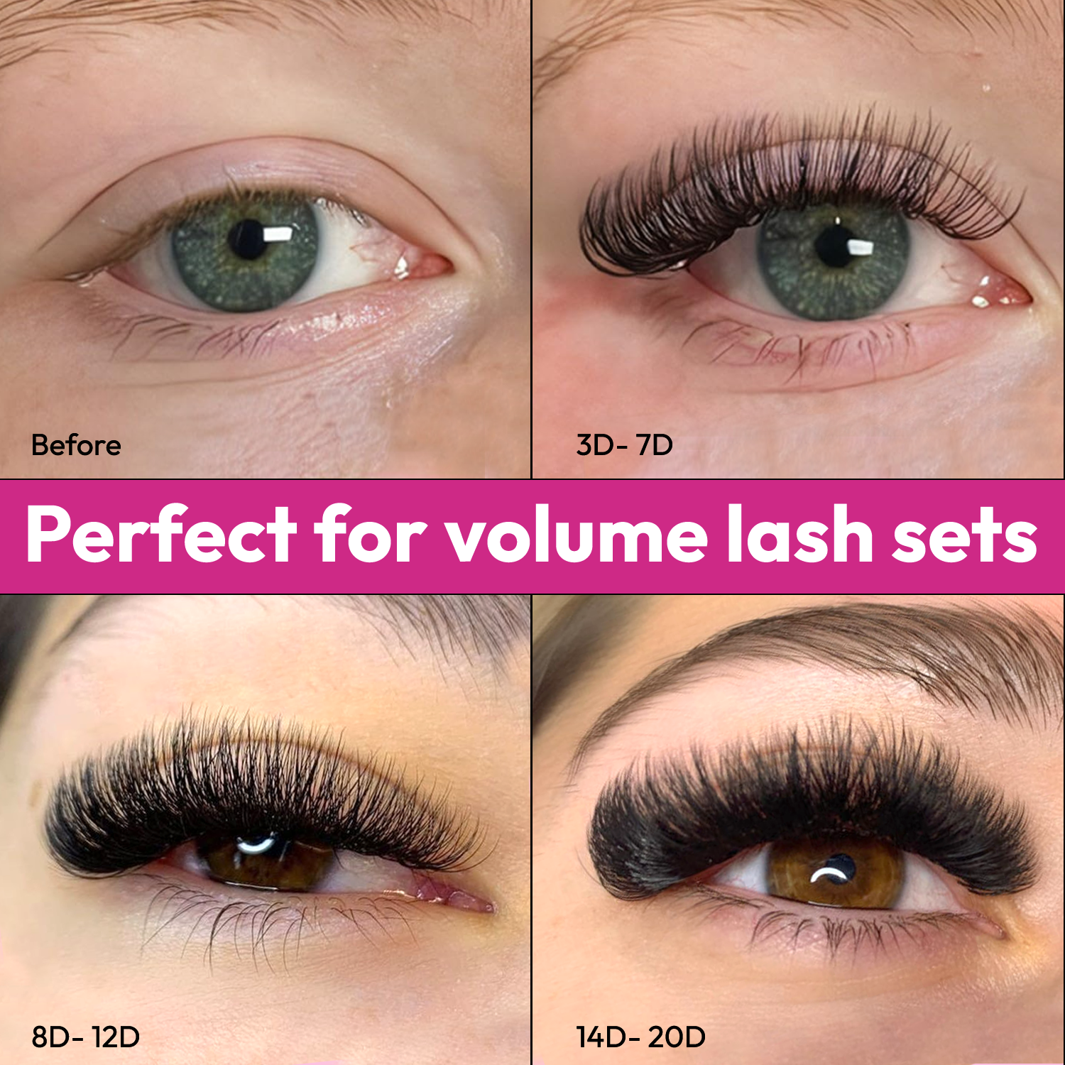 Eyesy Lash - Vendita all'ingrosso Ciglia finte - Vassoio Easy Fans XL/XXL (a partire da €1,3 /ventola) | Promade 3D - 20D7