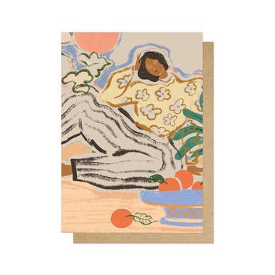 Lazy Days Greetings Card for wholesale by East End Prints - Greetings Cards & Postcards