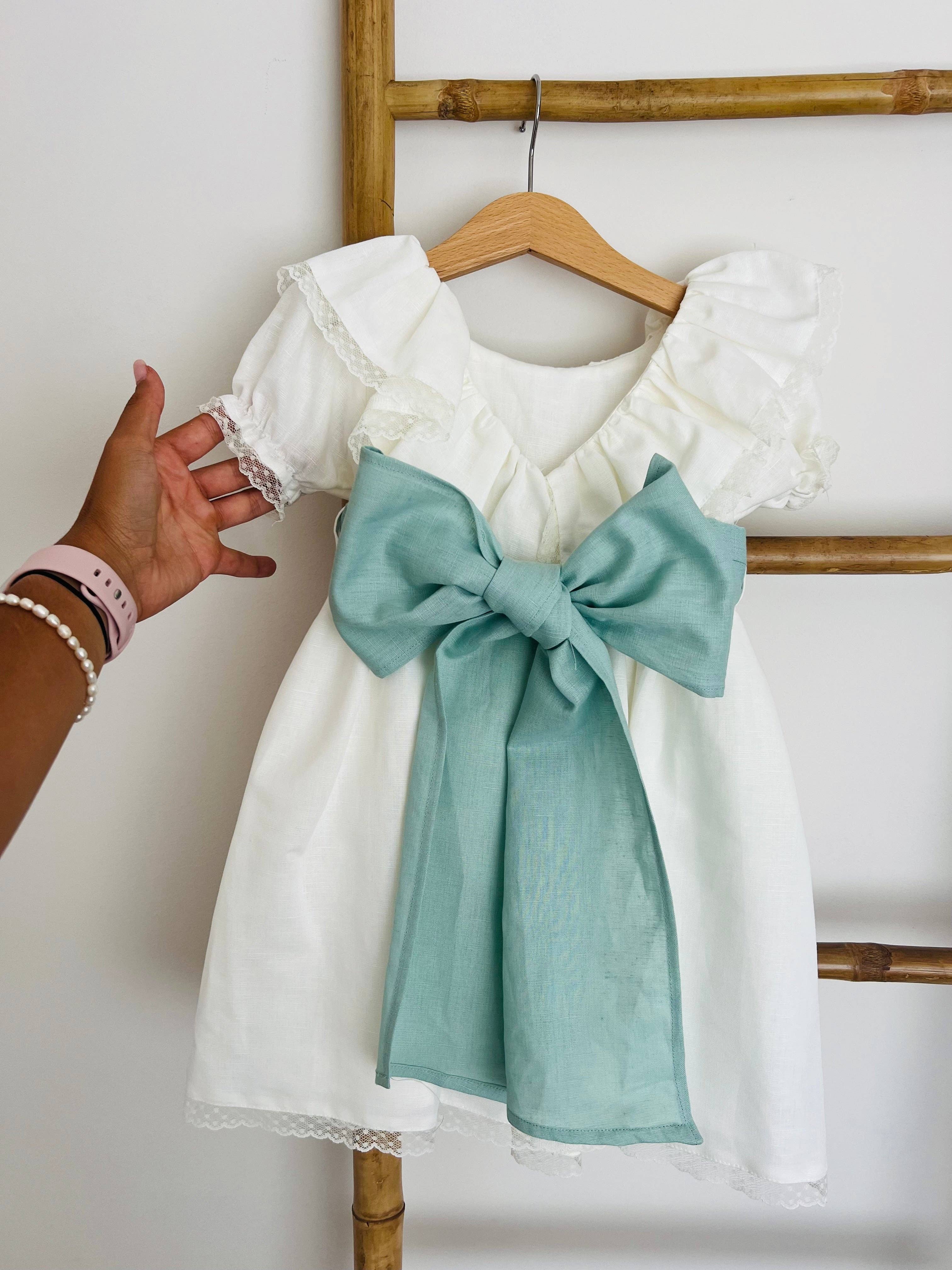 Baby Popit – wholesale Dress – Baby – Kika dress with lace and balloon sleeve5